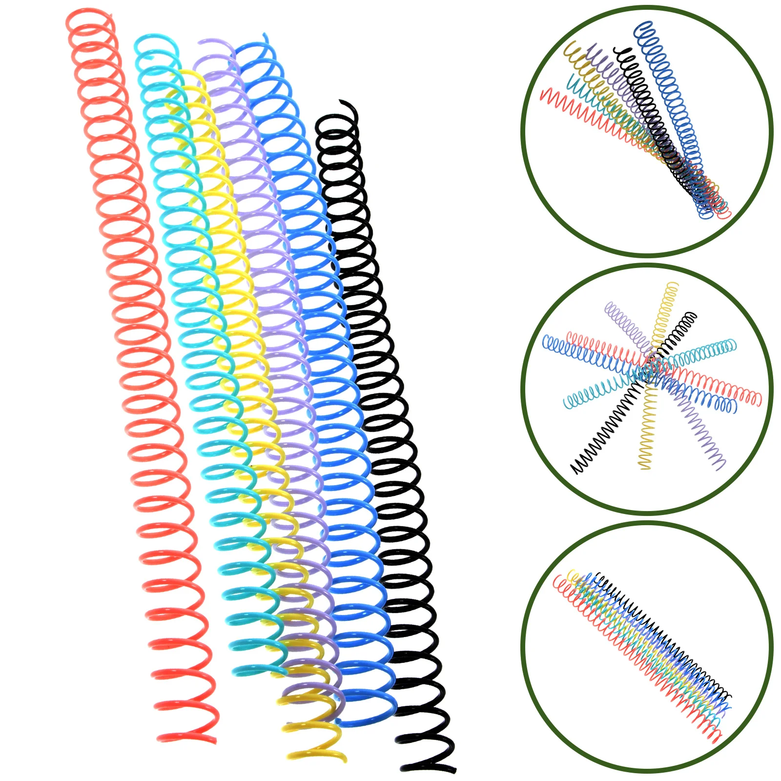 

Plastic Spiral Binding Coils 6Pcs Colorful Binding Spirals Binding Spines Binder Combs Spines Book Binding Kits Report