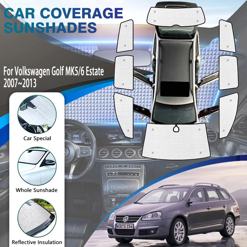 FullCoversSunshadesForVWVolkswagenGolfMK5MK6Estate20072013