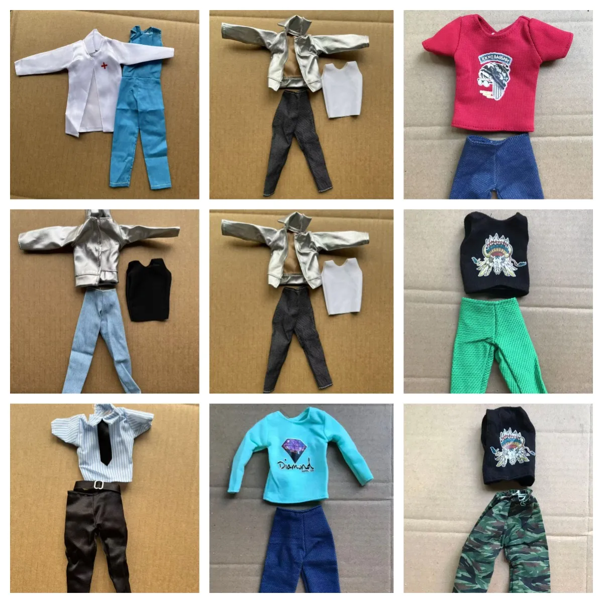 1/6 남성 인형 옷 은빛 재킷 청바지 의사 세트 CEO 보스 의류 세트 남성 인형 DIY 드레싱 장식