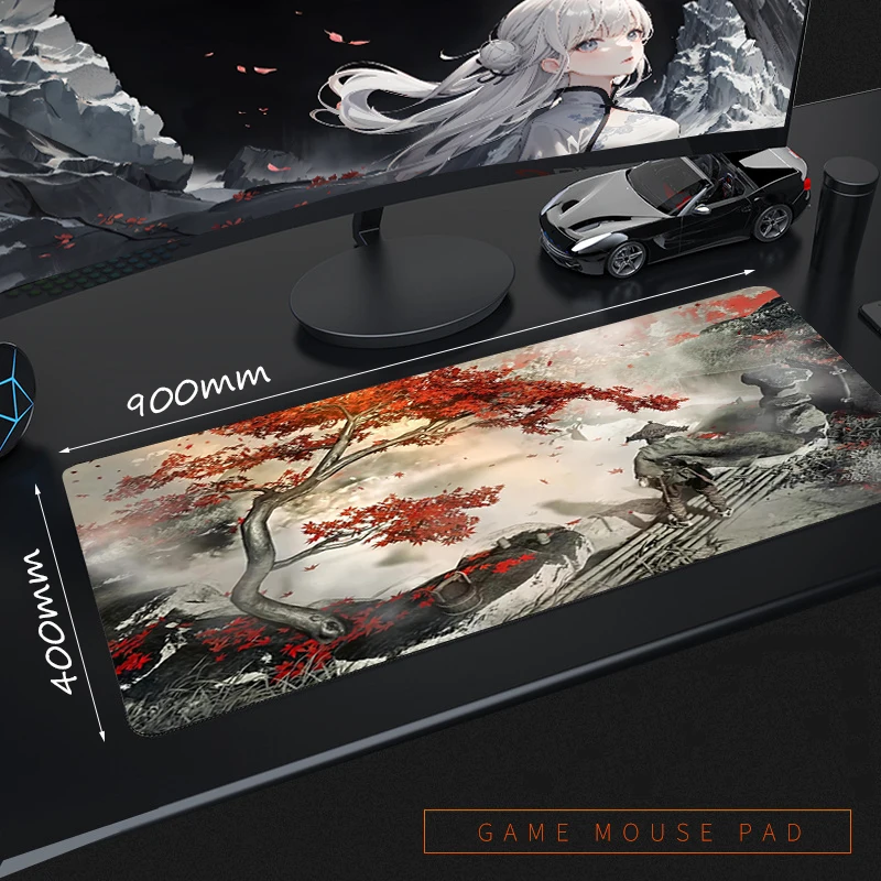 

Ghost of Tsushima Mouse Mat Gaming Pad Anime Mousepad Pc Gamer Accessories Computer Desk For Gamers Office Rubber Deskmat Rug