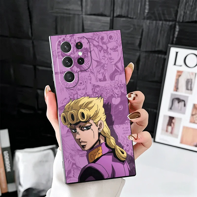 JoJo Adventure Giorno Giovanna Soft Black Phone Case