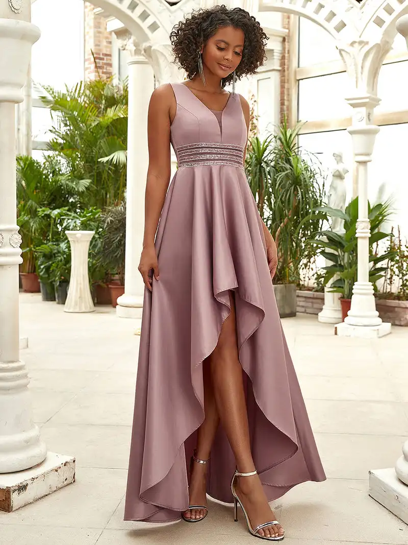 Elegant Lace Bodice Cap Sleeve A Line Bridesmaid Dress - Ever-Pretty US