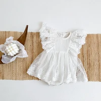 Summer Baby Romper for Girls Lacy Gauze Princess Sleeveless Cute Baby Jumpsuit Infant Bodysuit Baby Fashion 0-2 Years Old 4