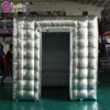 Custom-made Inflatable Silivering Photo Booth Inflatable  Silivering Square 2-Door-Tent For Wedding Decoration/Party 2