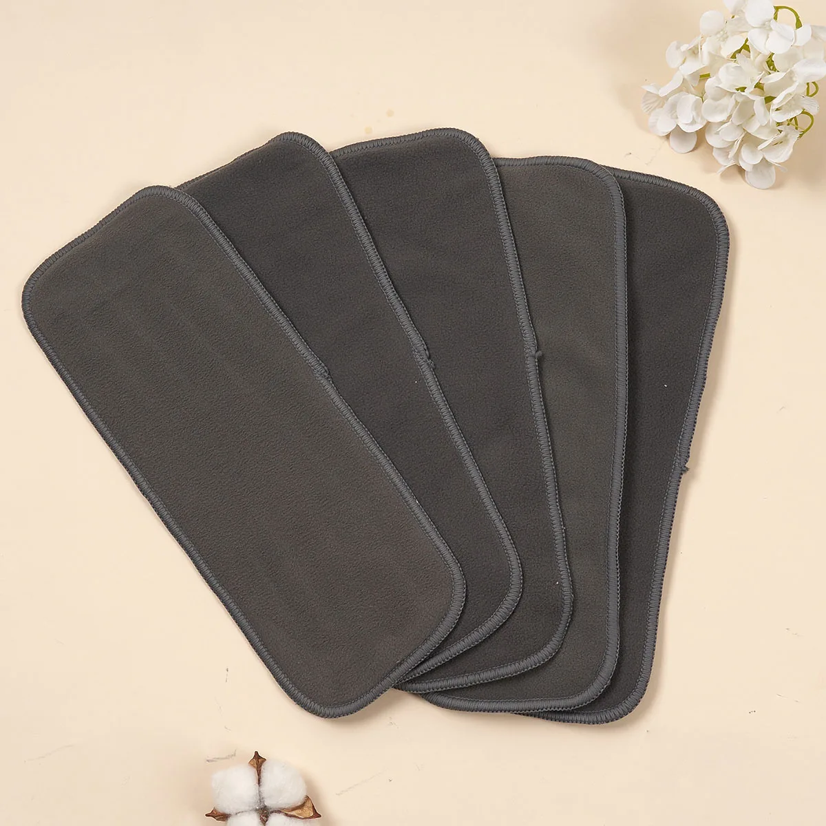 Cloth Diaper Insert Cloth Diaper Liners 5PCS Bamboo Charcoal Inserts Washable Reusable Cloth Diaper Inserts