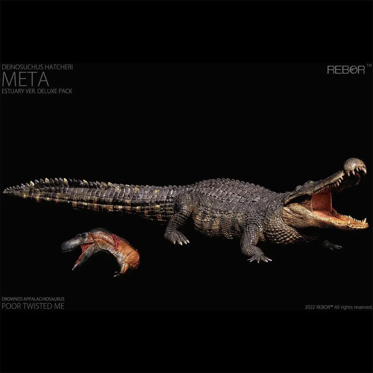 

Модель динозавра эпалахиозавра REBOR 1/35 deinodry Hatcheri Meta Estuary Ver.de роскошная упаковка, черная версия