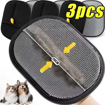 3-Piece Pet Spa Grooming Glove Set 1