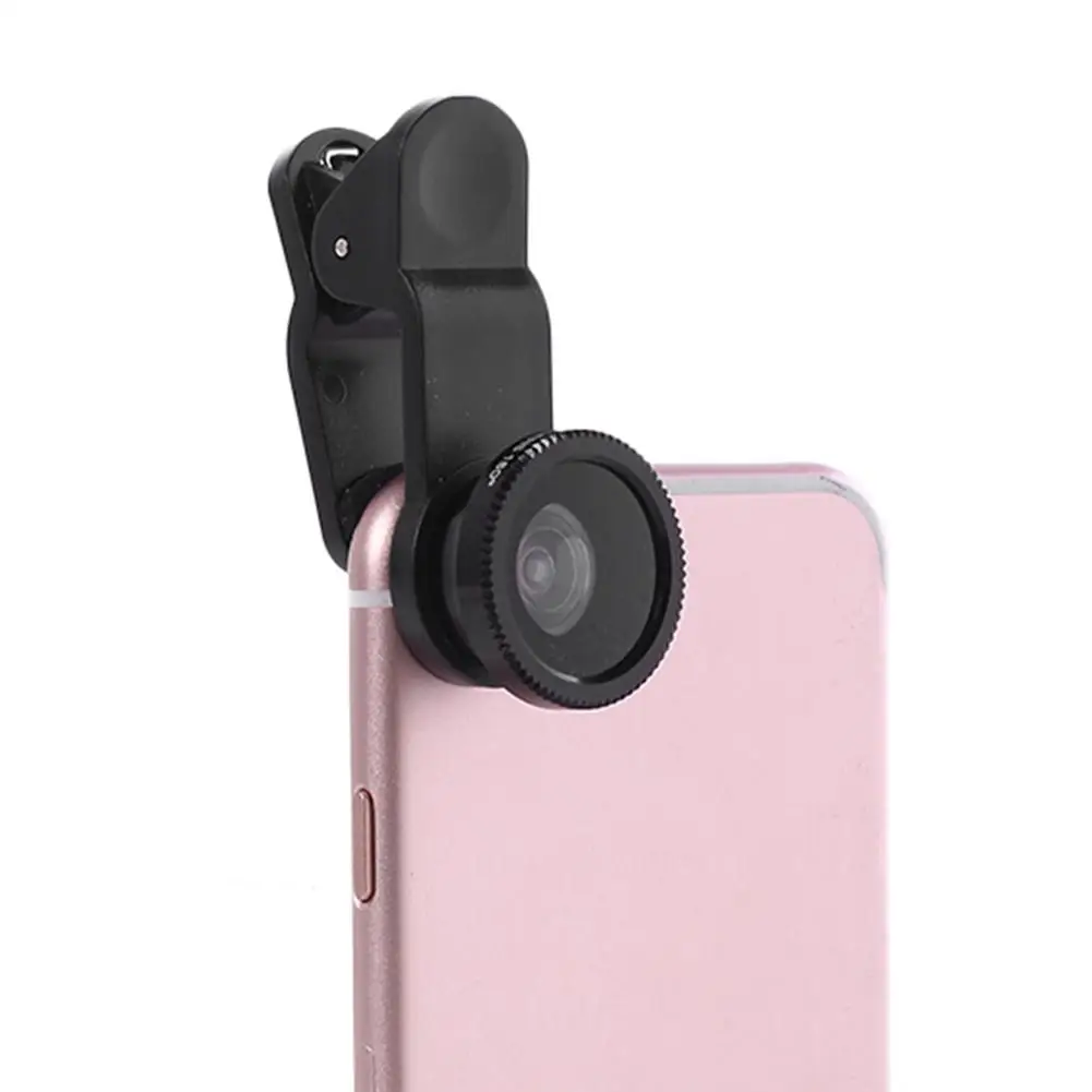 UKCOCO Universel Portable Cellulaire Camera Lens Super Grand Angle Macro Lens et Fisheye Clip sur 3 en 1 Mobile Phone Lens pour iPhone 6S X 7/8 Argent 