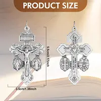30Pcs/Lot Catholic Pardon Crucifix Charms Forgiveness Cross Pendants for Rosaries Jewelry Making DIY Charms Crafts Supplies 2