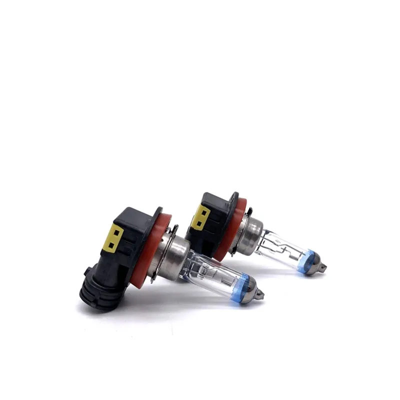 2개입 H8 플래티넘 헤드 12V55W 자동차 전구 3800K 자동차 할로겐 전구 헤드라이트 램프 상향등 및 하향등 안개등 전구 웜옐로우