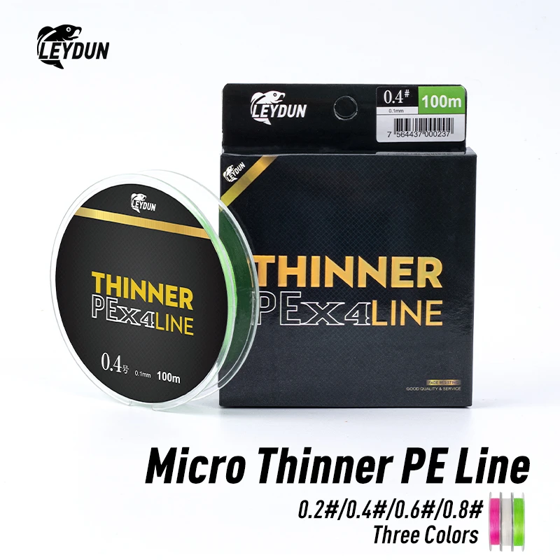 Leydun Micro Thinner Fishing Lines 100m 150m Mt8 4 Strands Braided Pe