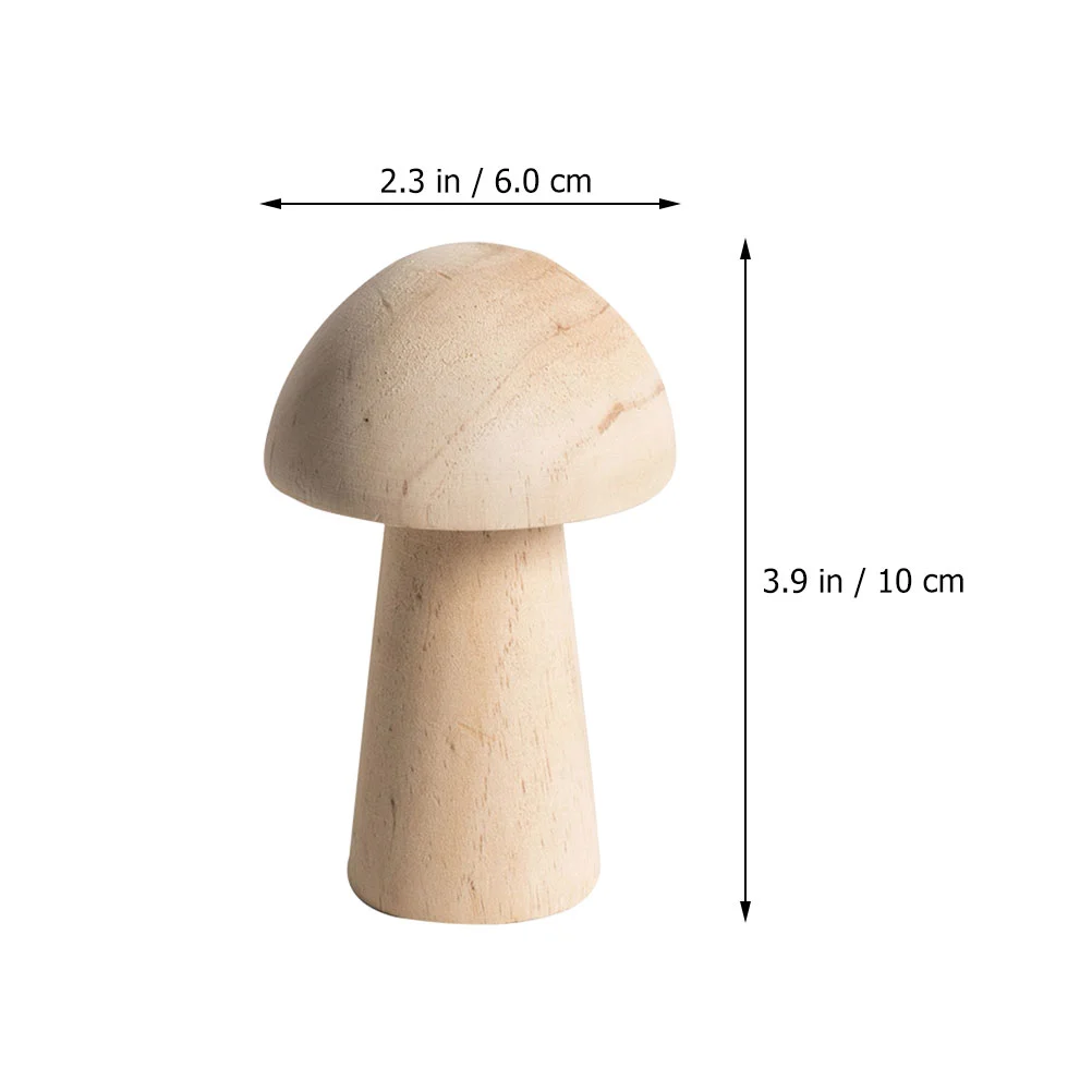 

Wooden Mushroom Ornament Blank Unfinished Mushroom Decor Wooden mushroom white embryo handmade DIY painted graffiti home decor