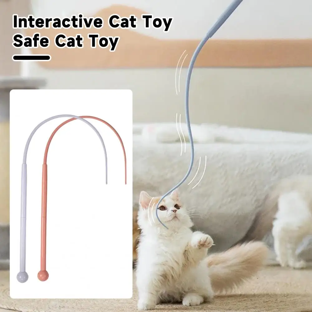 Cat Plaything Cat Teaser Toys Silicone Mouse Tail Simulato Mouse Tail Sticks Per Pet Playtime Resistente Ai Morsi Divertente Per Gatti