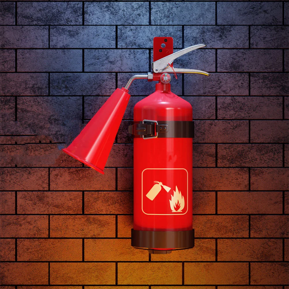2 Set Fire Extinguisher Bracket Heavy Duty Hooks Red Iron Wall Mount Extinguishers