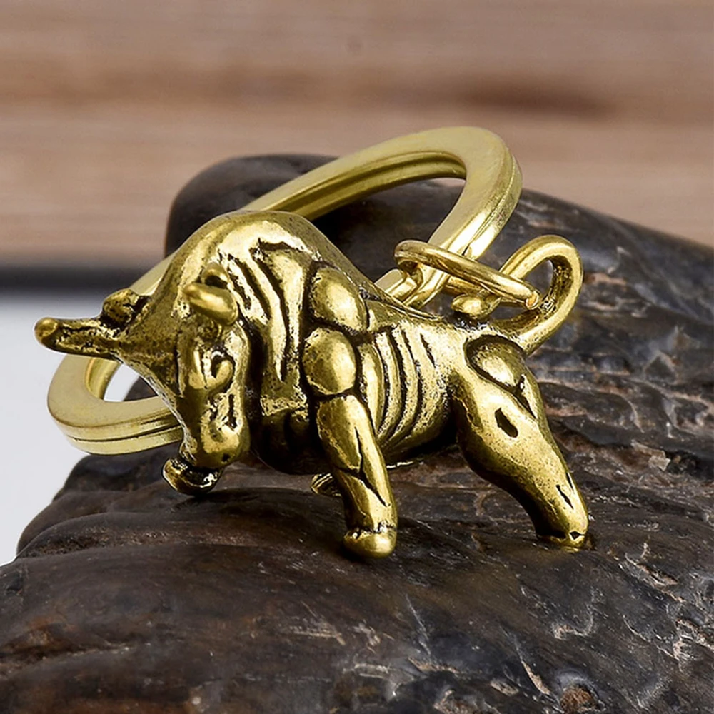 Copper Bull Ornament Keychain Decoration