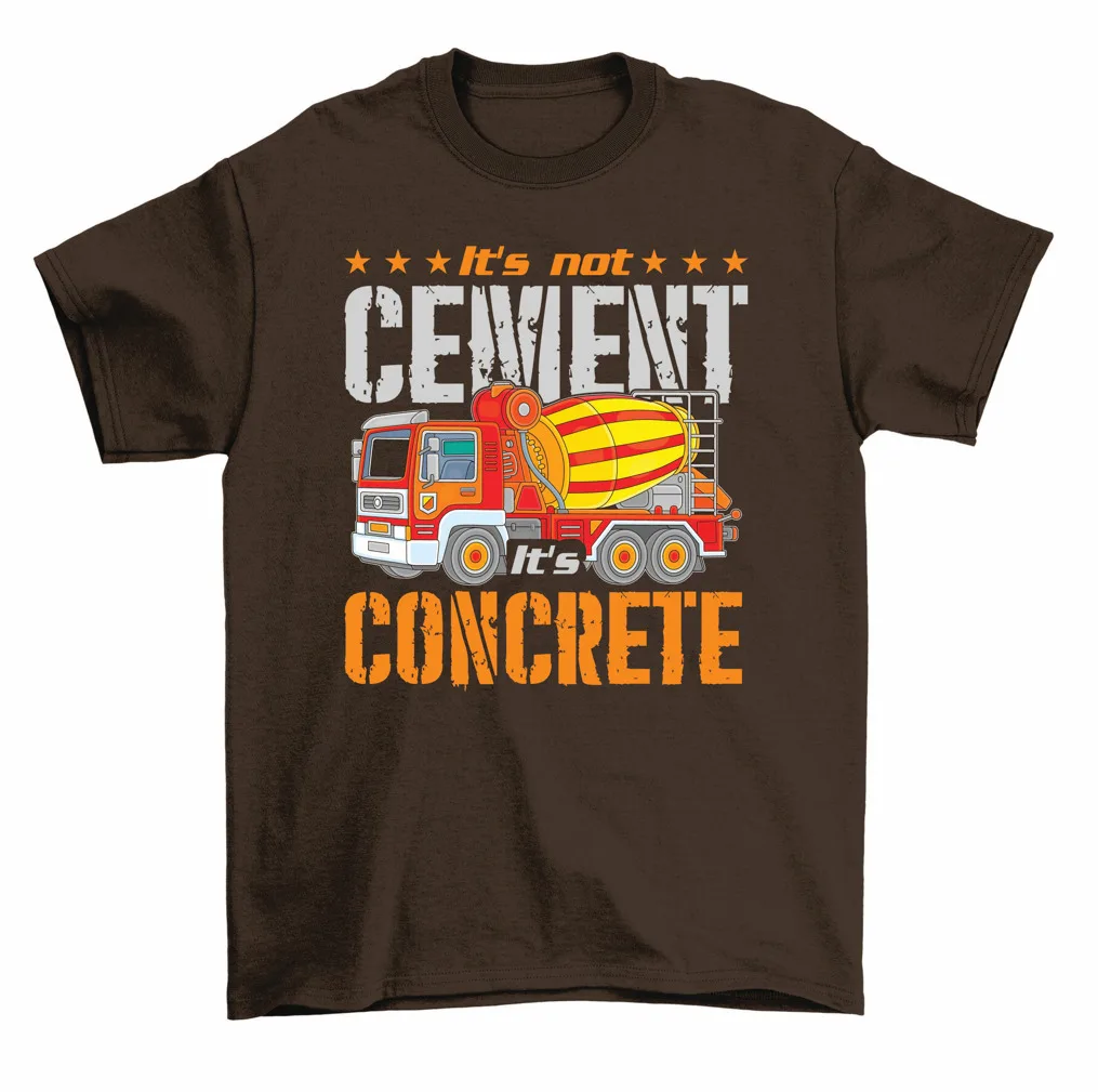 Non È Cemento È Betoniera Camion Driver T-Shirt Uomo Maniche Lunghe