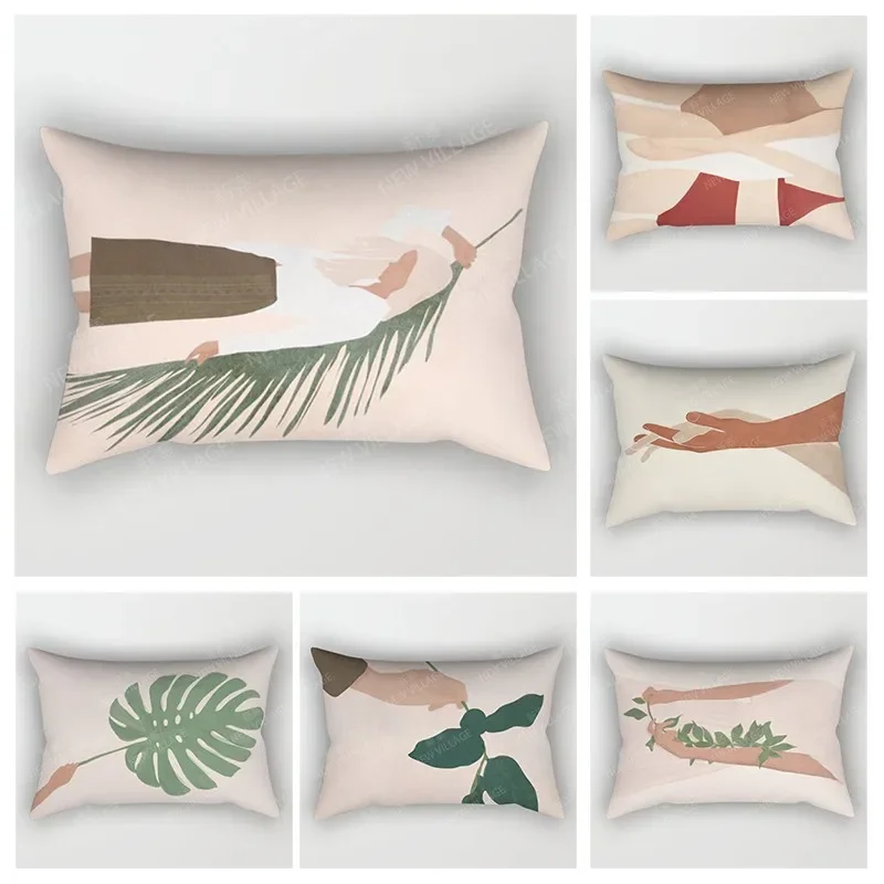 

Скандинавский осенний домашний декор, 30*50, наволочка для диванной подушки, современный абстрактный геометрический чехол в стиле бохо, подушка для гостиной, 50x70 30x50 40x60