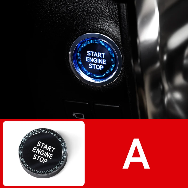 Pegatinas de cristal para cubierta de botón pulsador de motor de arranque y parada de coche, accesorios híbridos XA4 2019 2020 2021 2022 2023 2024 XA50