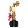 Gas Tank Connector Propane Tank Filling Accessory Explosion-proof Brass Gas Tank Refill Adapter with Valve Gauge for Outdoor 6
