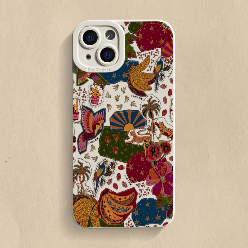 Luxury Floral Leopard Eyes Silicone Phone Case