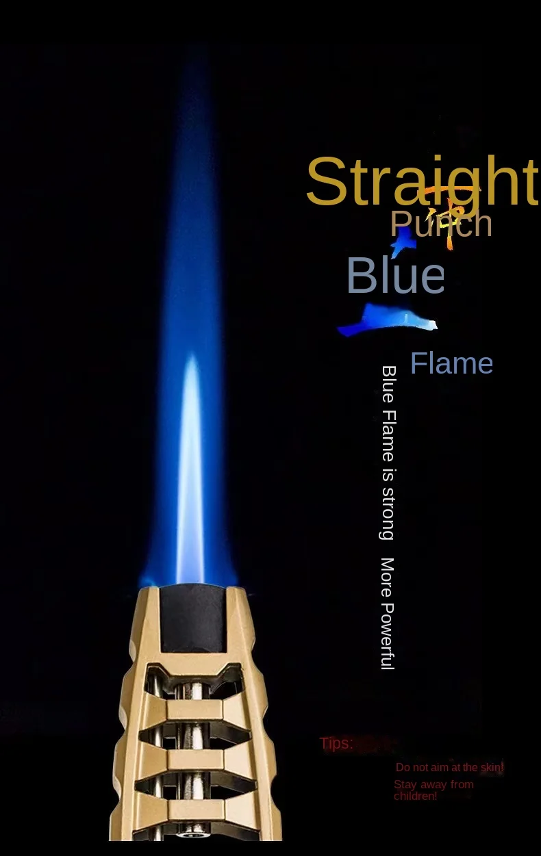 Description Picture 5 of itemNew JOBON Windproof Pen Airbrush Jet Butane Tube Lighter Metal Gas Kitchen Outdoor BBQ Cigar Lighter