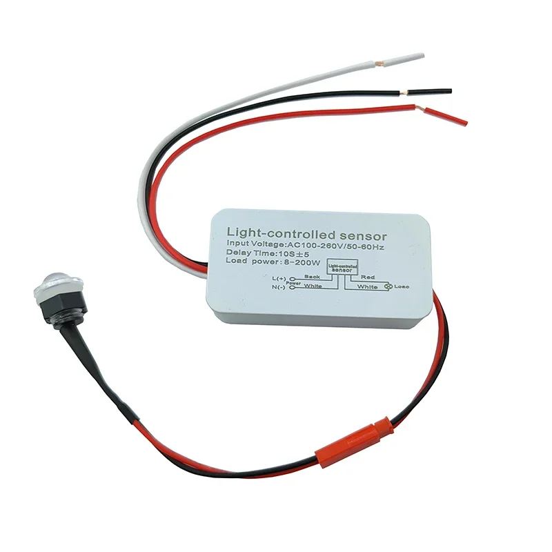 Smart Mini Outdoor Light Controller Compatible AC 110-260V to DC 12V/24V with Time Delay Function and Rain & Lightning