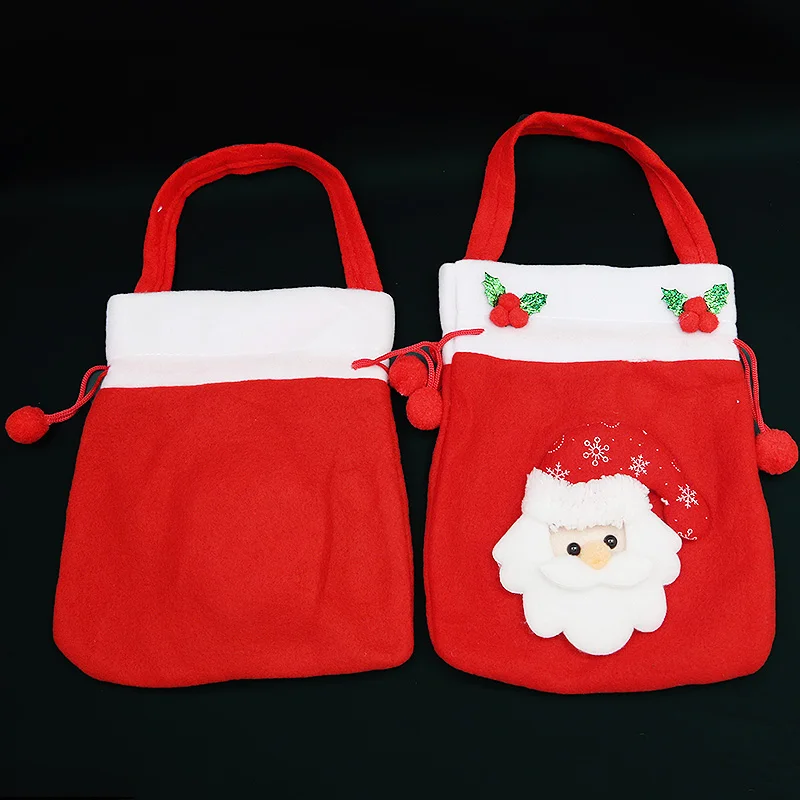 (1 piece/bag) 20 * 22cm New Year candy bag children's toy apple lucky bag portable for storage DIY