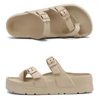 KIDMI New Womens Platform Sandals Light Comfort Beach Sandals Fashion Arch Support Cushion Slides Soft Light EVA Flat Sandals