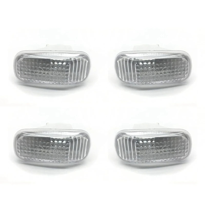 4X Side Turn Signal Light Front Fender Marker Lamp For Honda Civic City Stream Odyssey Cr-V Fit Jazz 2002-2014 White
