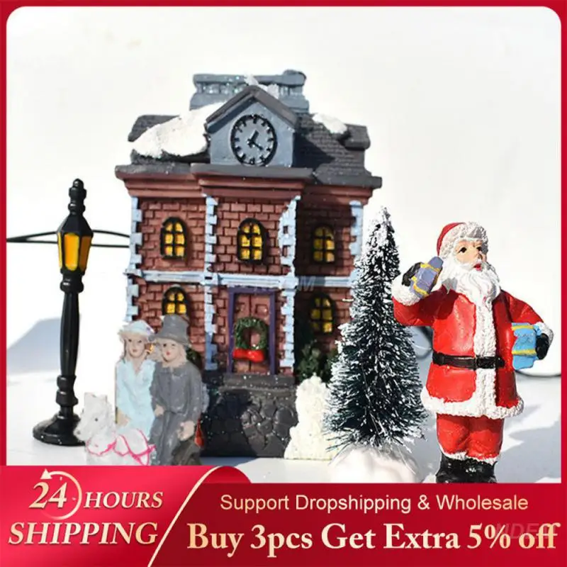 

Glow-in-the-dark Charming Entertaining Festive Glow-in-the-dark Set Santa Claus Figurine In-demand 10-piece Set Festive Durable