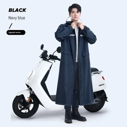Waterproof Full - Length Unisex Raincoat - XL (Navy blue)