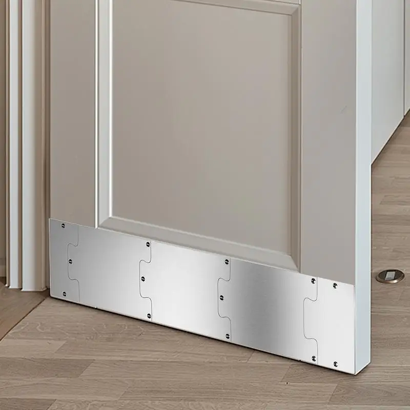 Kick Plate For Bottom Of Door Pet-Proof Kickplate For Doors Stainless Steel Anti-Scratch Kickplate Living Room Bedroom