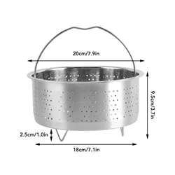 Stainless Steel Multi - Use Steamer Basket with Handle (20cm)