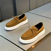 Men's Winter Hot Sale Of The Season Casual Slip-On Driving Shoes Thick Bottom Fashion Leather Shoes Comfortable Driving Bean Bea