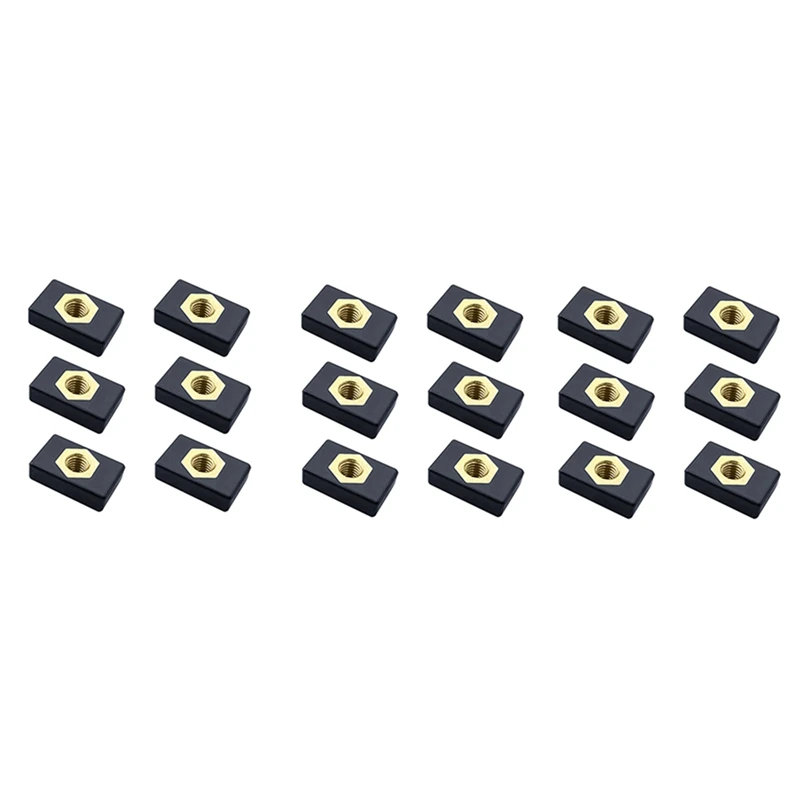 

18Pcs M6 Copper Sliding Nut Side Mount Slide Track Rail Fishing Rod Pole Holder Mounting Base For Kayak Boat Canoe
