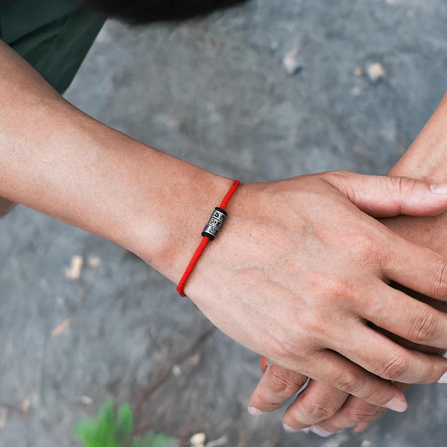 Adjustable Cord Chain Bracelet for Men with Lucky String