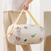 Eco Foldable Shopping Bag Waterproof Reusable Oxford Fabric Grocery Tote, Large Capacity Travel/Supermarket Durable Shoulder Bag 4