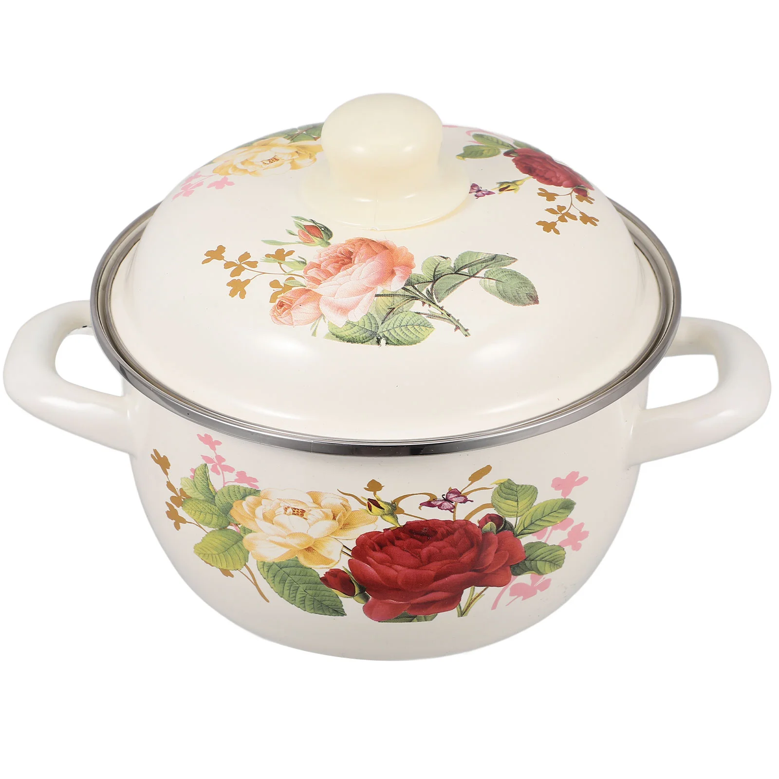 

Amphora Enamel Pot Small Kitchen Saucepan Cuscuzeira Garnek Soup Cuscuzeira Cookware Stew Flat