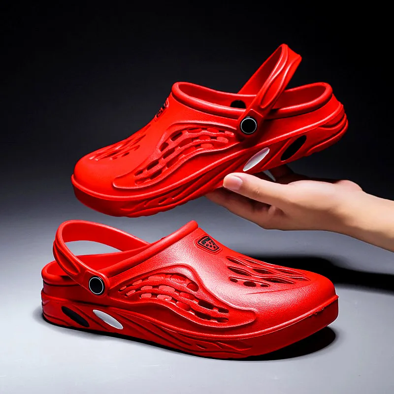 Original Men Sandals Lightweight Casual Shoes EVA Soft Sole Hole Shoes Plus 49 Clogs Outdoor Beach Falt Slippers Garden beach sandals summer sandals men slippers