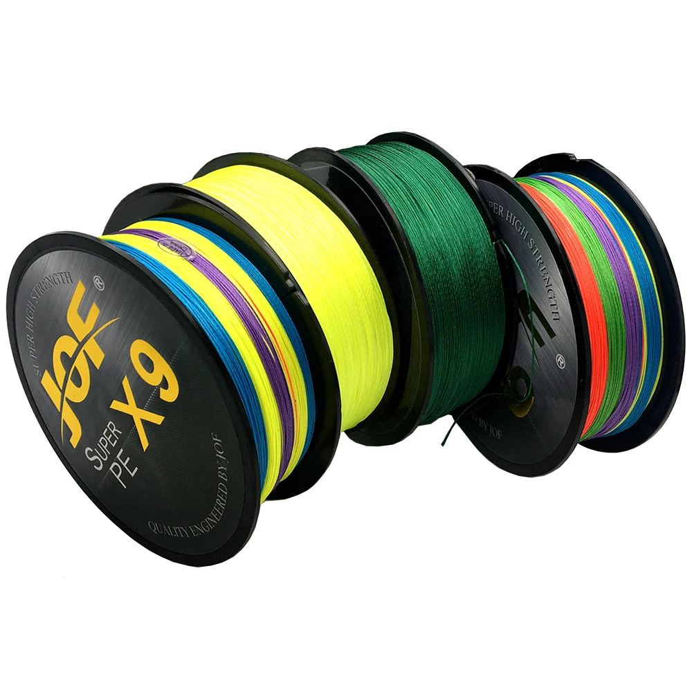 JOF 100M 9 Strands PE Braided Wire Multifilament Wear Resistant Strong  Fishing Line X9 Lure Fishing Line