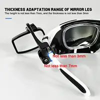 Vélo vélo cyclisme lunettes d'équitation rétroviseur 360 réglage de la vue arrière monture de lunettes casque 3
