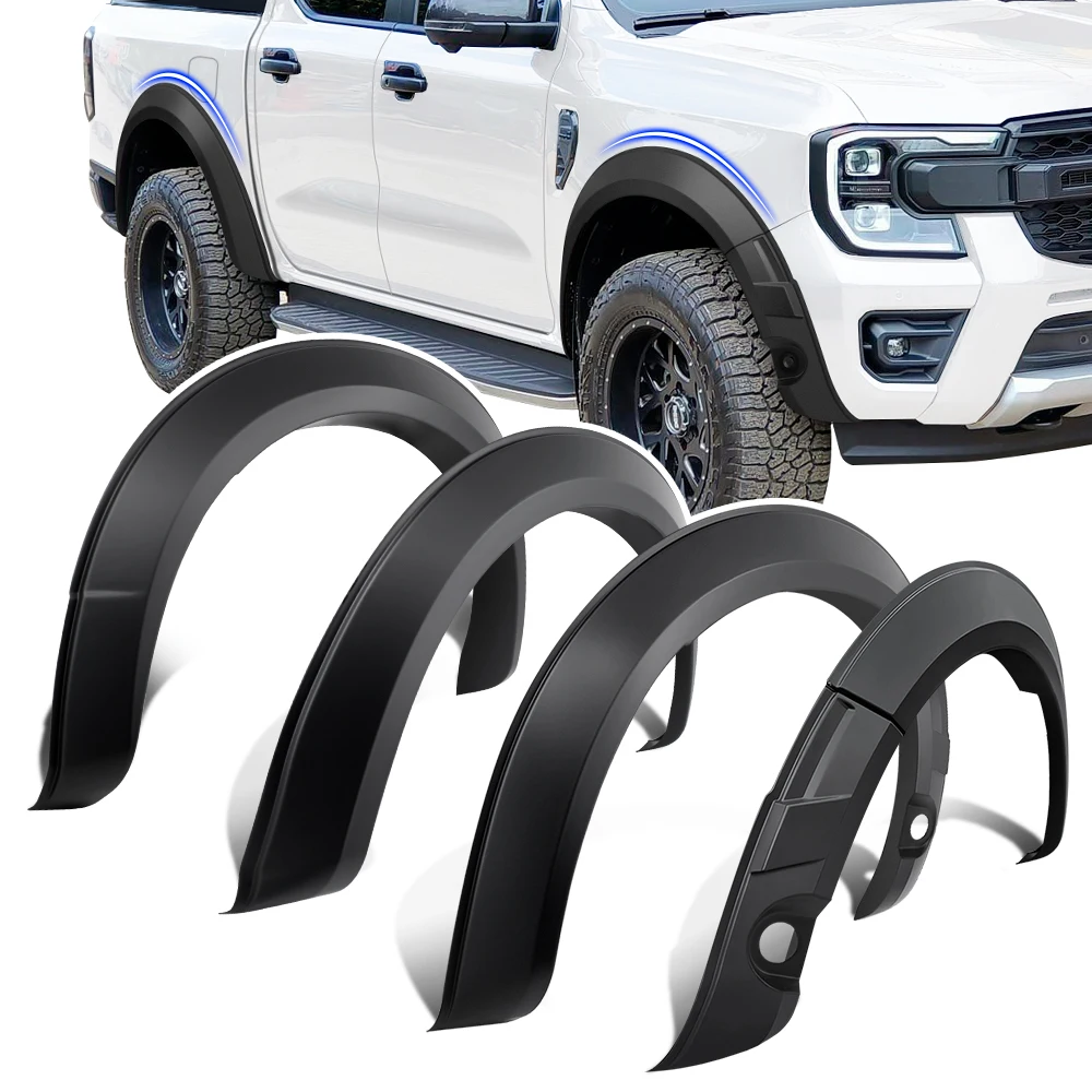 Matte Black Fender Flares Wheel Arches Extension for Ford Ranger