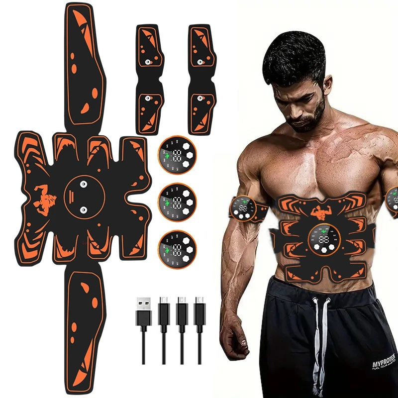 Six Pack Abs Stimulator EMS Muskeltoner, elektronischer Bauchfitnessgürtel für das Heimtraining, Körpertraining, Fitnessgeräte – Detail 1