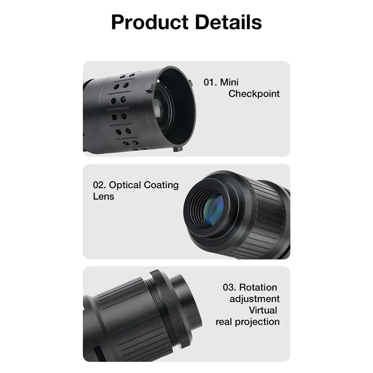 A04R-V850 Mini Bowens Mount Photography Spotlight Plug-in Condenser Optical Focusing Projection for Ulanzi 40W Pro Light