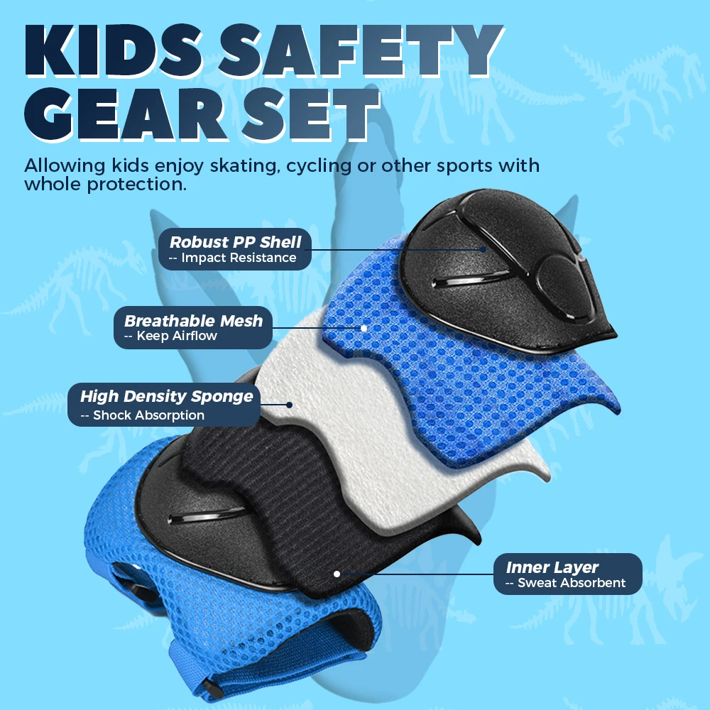 Kids Helmet with Pad Set 6