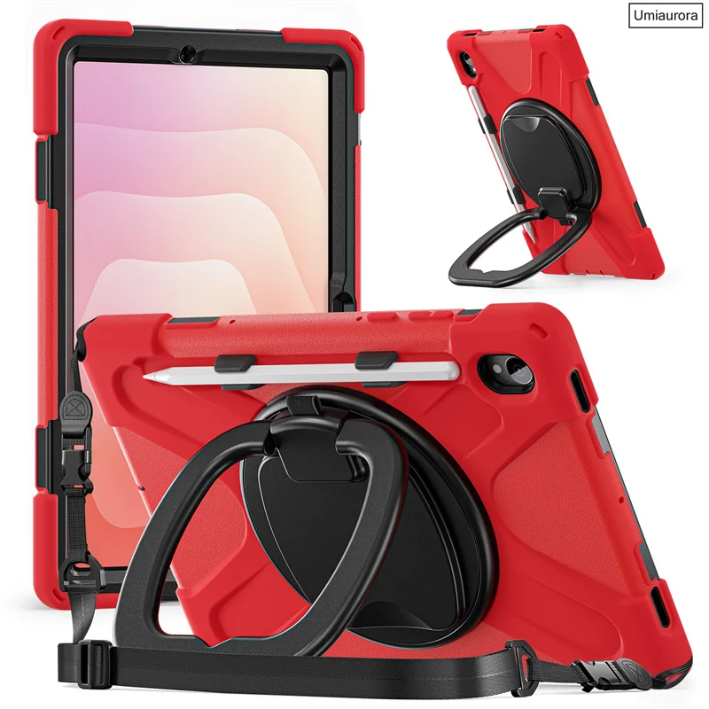 Heavy Duty Rugged Tablet Case with Hand Ring Stand Strap