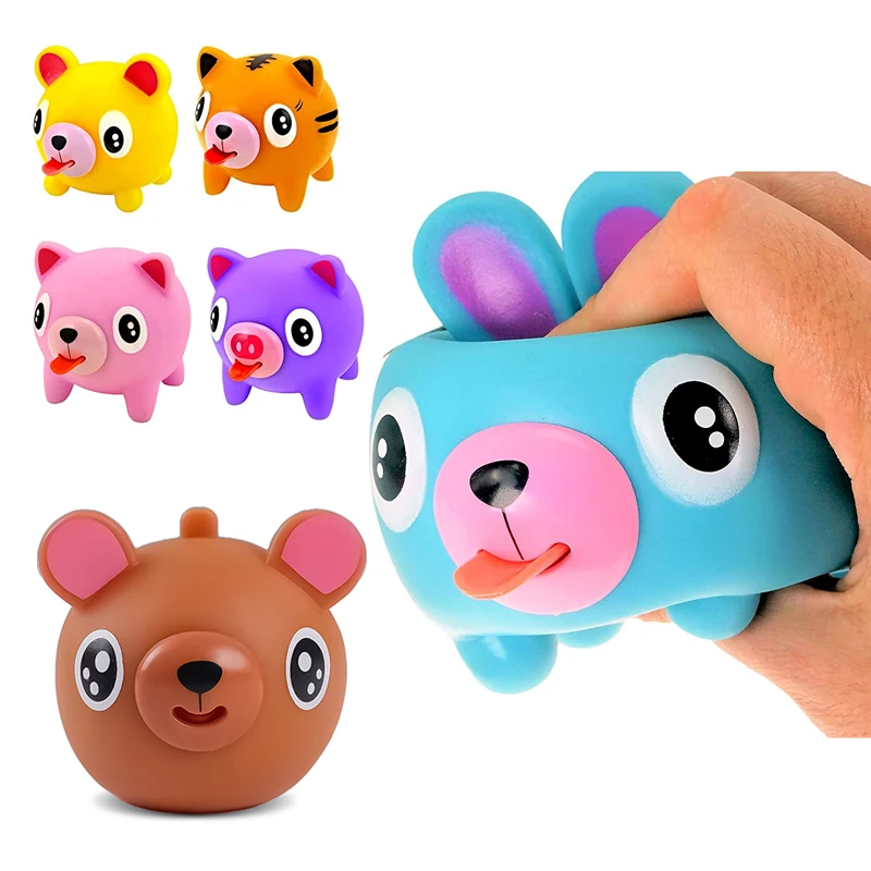 

Игрушки-животные с нажимным язычком для снятия стресса