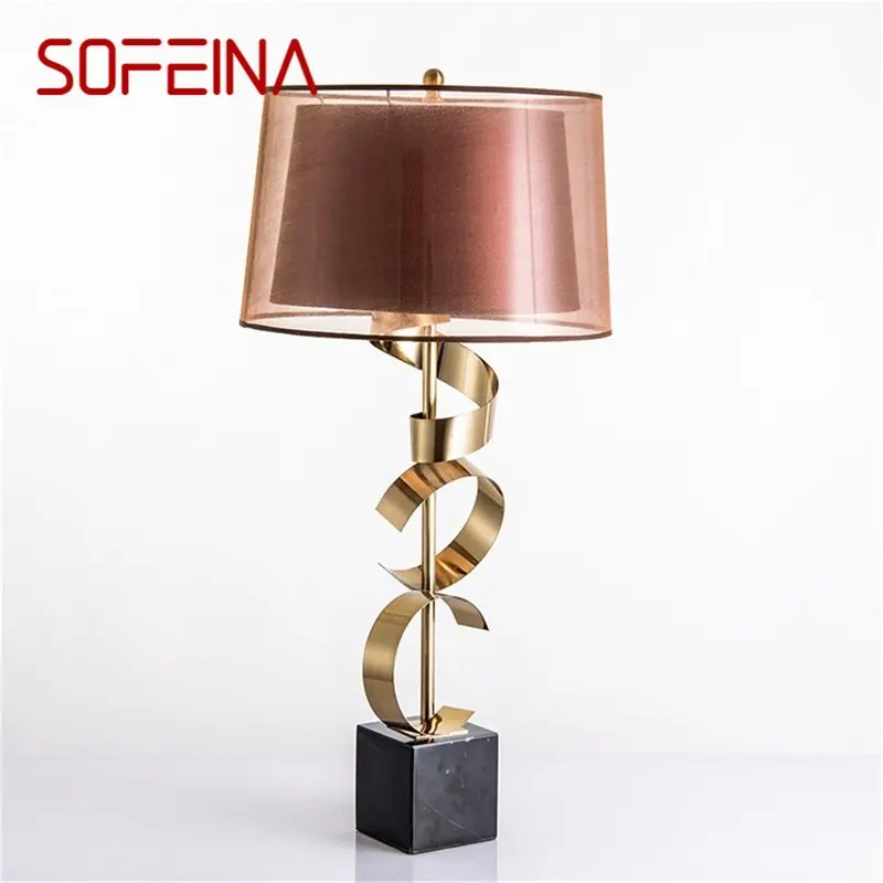 

SOFEINA Contemporary Table Lamp Creative LED Luxury Vintage Desk Light Fashion for Home Hotel Bedroom Living Room Decor