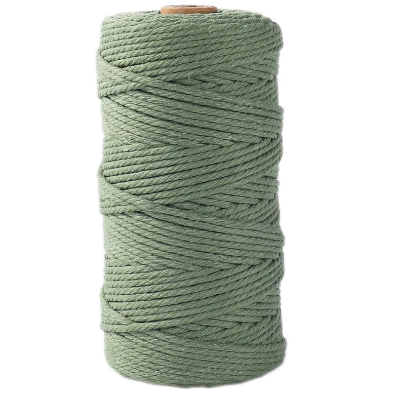 Vibrant Macrame Hand-Knitting Cotton Cord – 100m of 3mm Natural Rope for Colorful Weaving and Wall Hangings