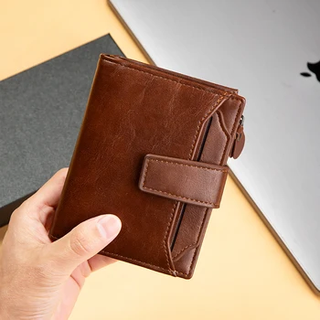Portafoglio da Uomo Nuovo in Pelle Corto Vintage Multi-scomparto in Pelle PU Regalo Popolare
